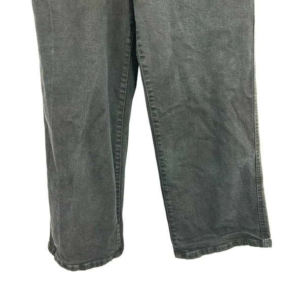 Levi's Mile High Wide Leg Cropped Jeans Black Denim Size 24‎ - Picture 4 of 10